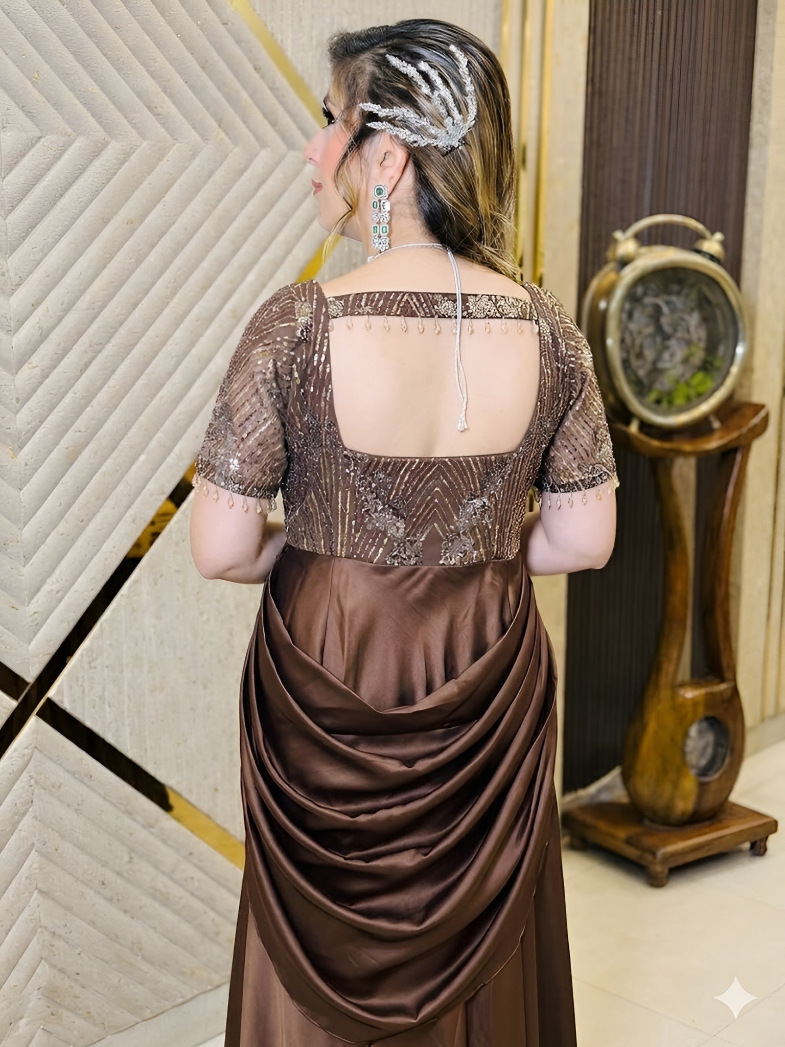 Brown Cocktail Drape