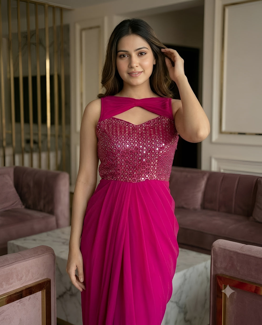 Hot Pink Cocktail Drape