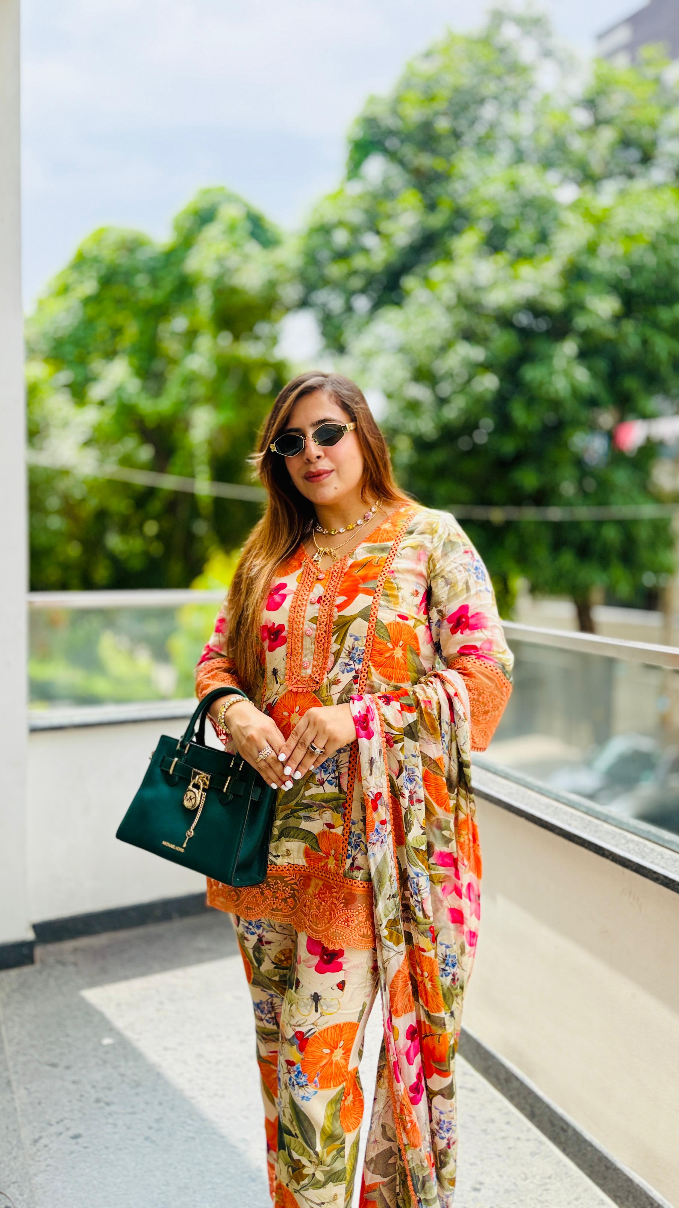 Citrus Muslin Suit