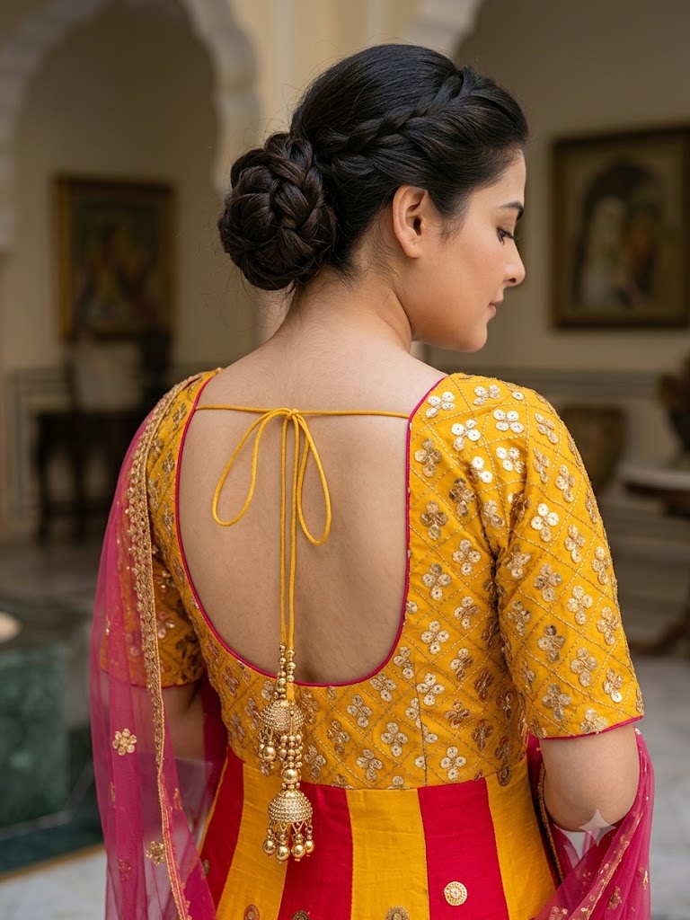 Yellow Pink Georgette Anarkali