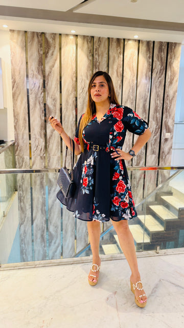 London Affair Blue Dress