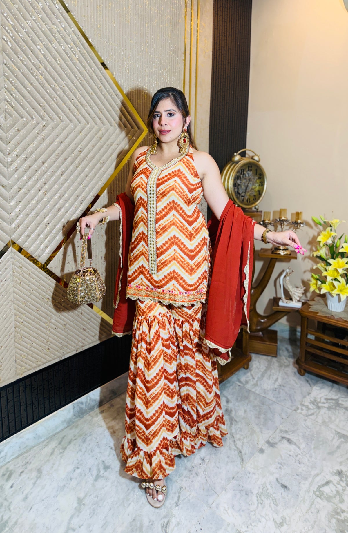 Rust Garara Suit