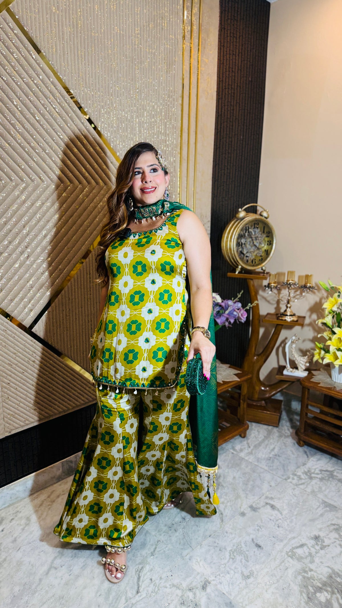 Yellow Chooda ceremony suit