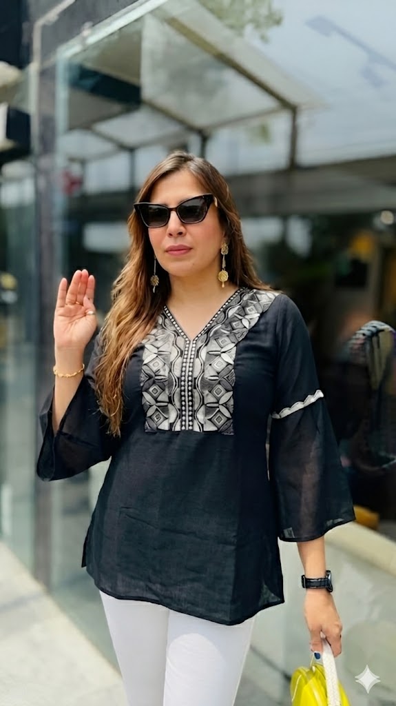 Black Embroidered Kurti