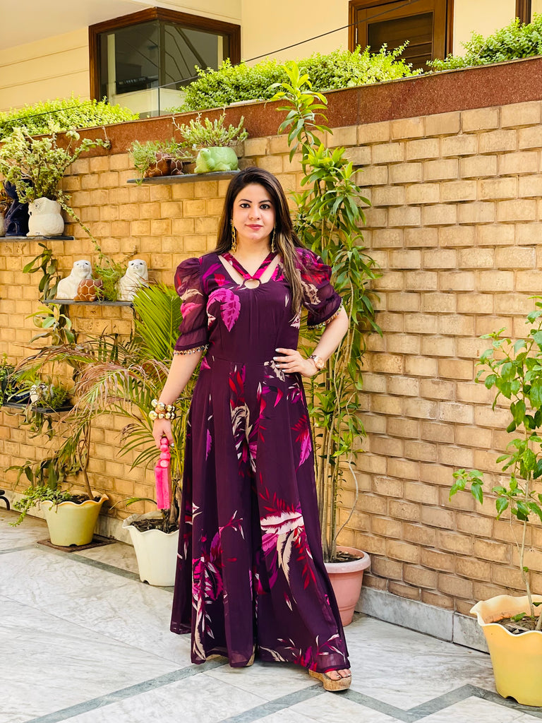 Grey Banarasi Ethnic Jumpsuit – Lakhina Couture