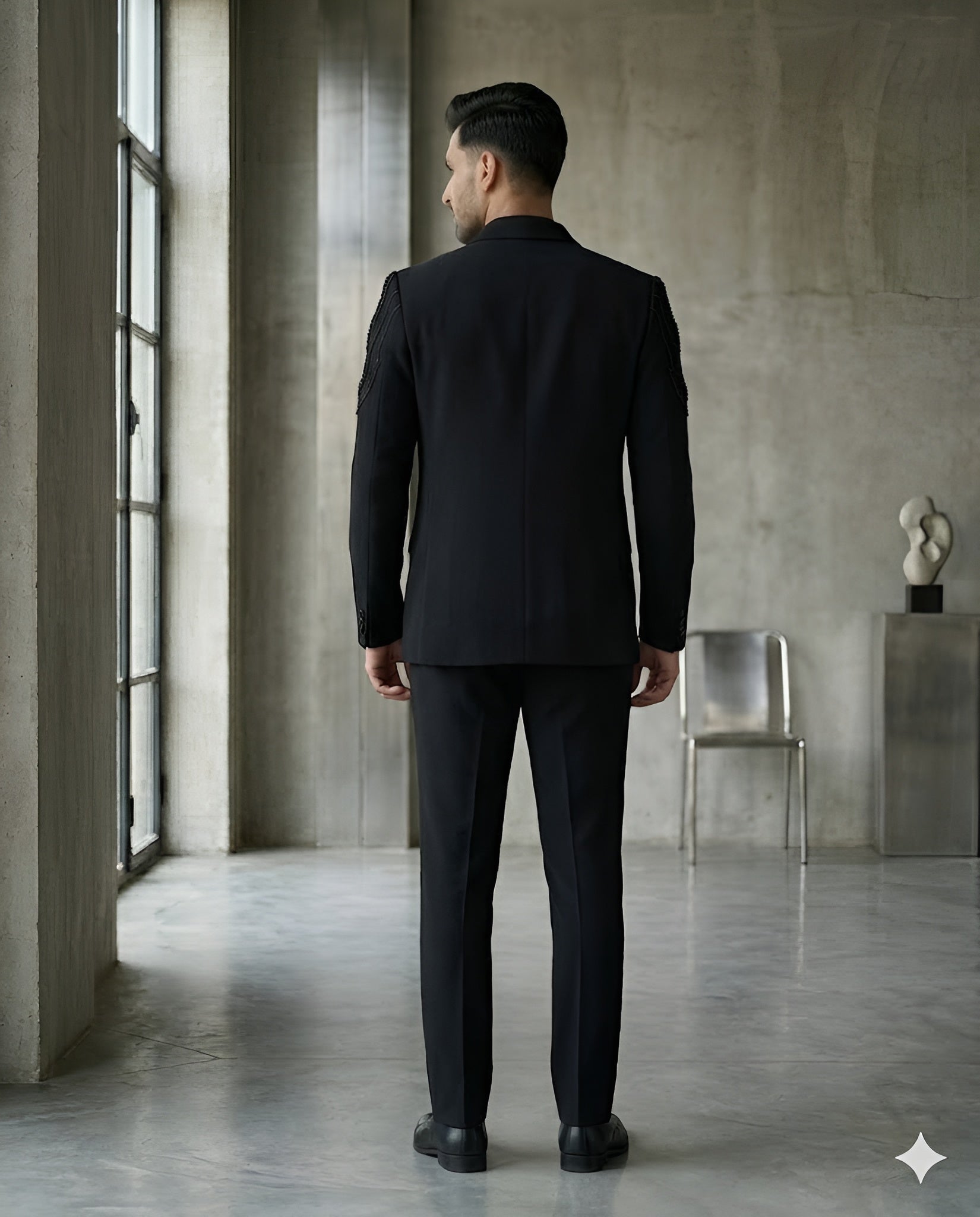 Black Designer Tuxedo Suit
