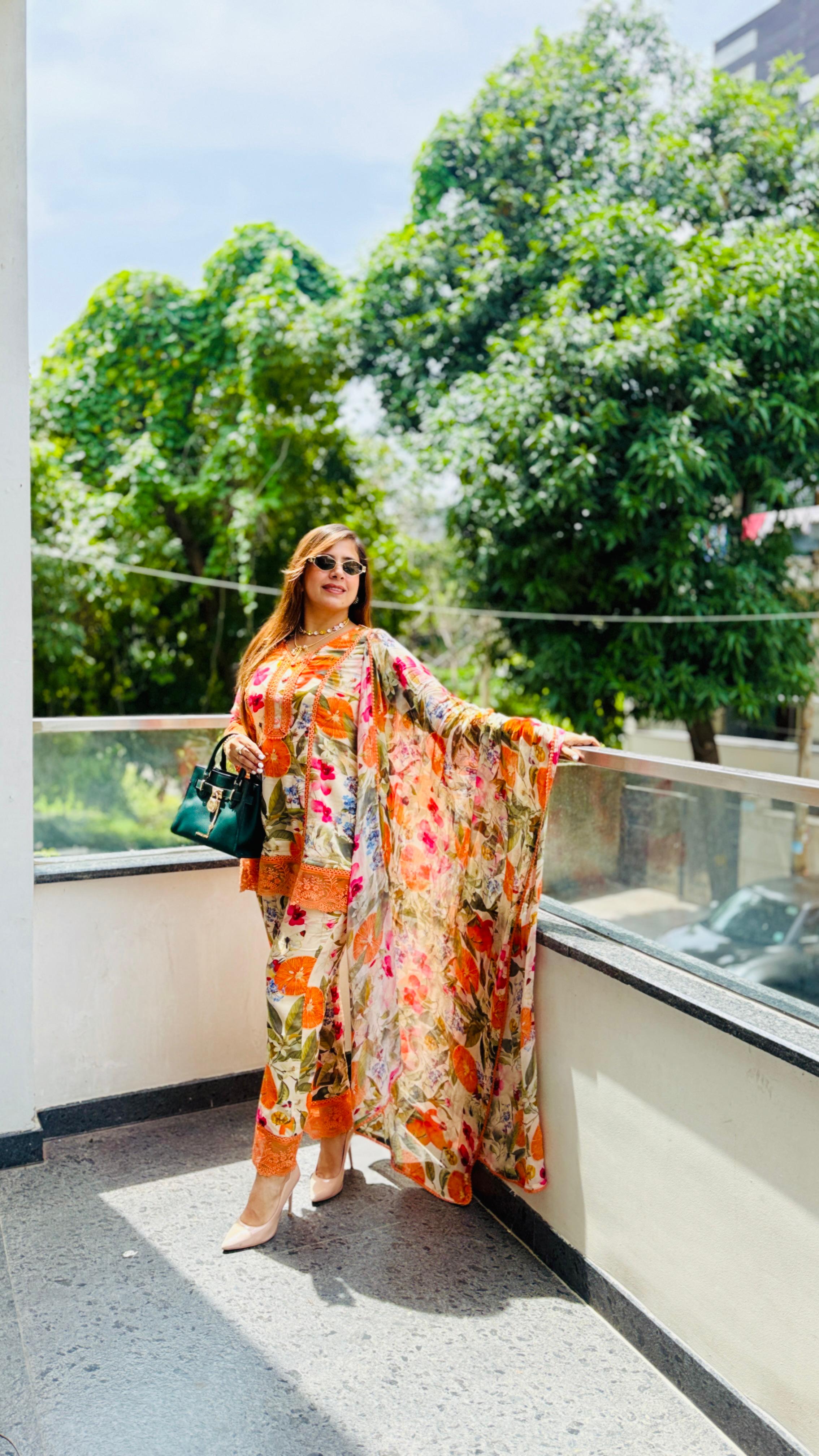 Citrus Muslin Suit