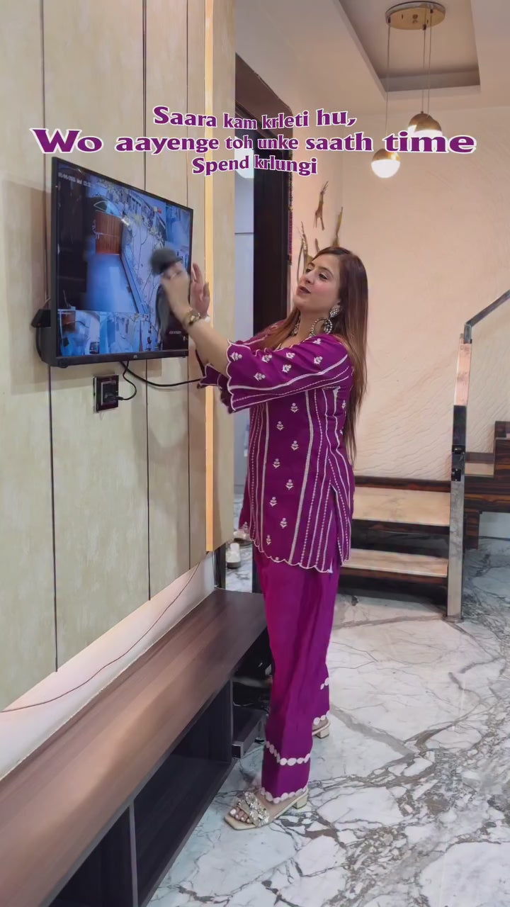 Wine-Yard Mal Farshi Co-Ord