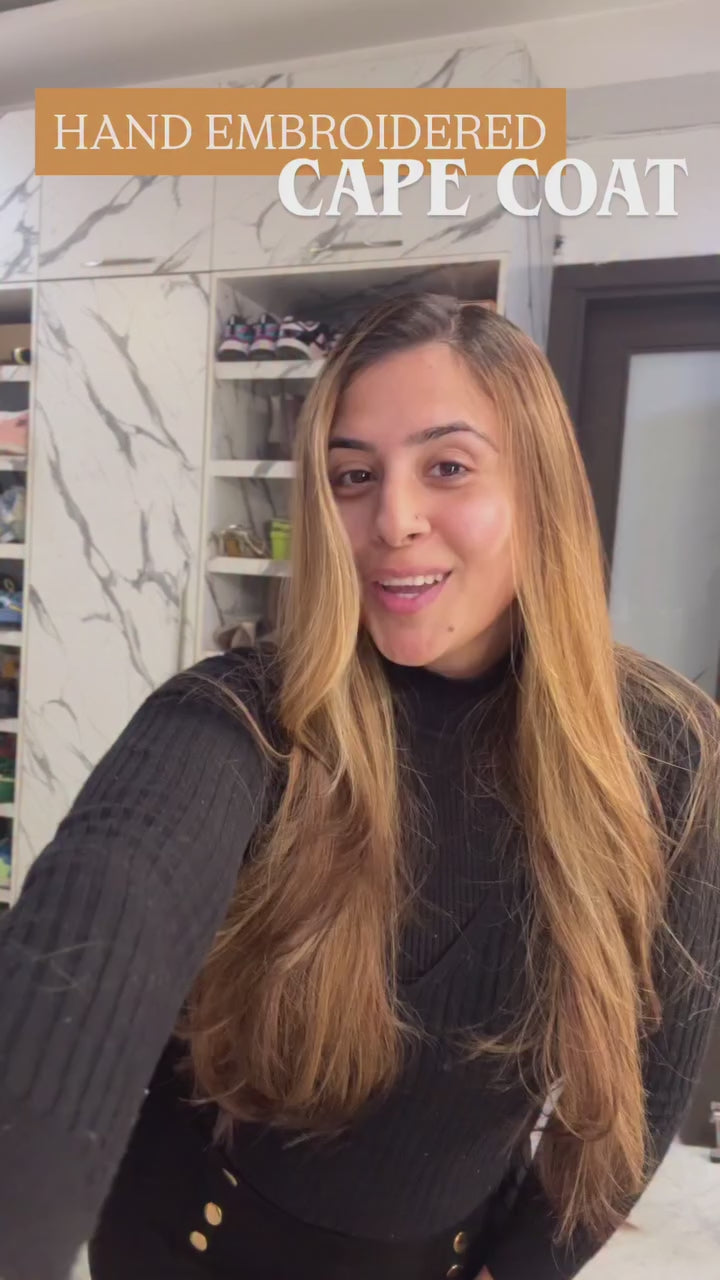 Amber Embroidered Cape Top