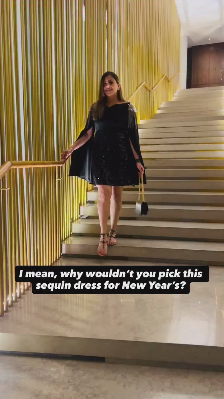 Black Sequin Dress