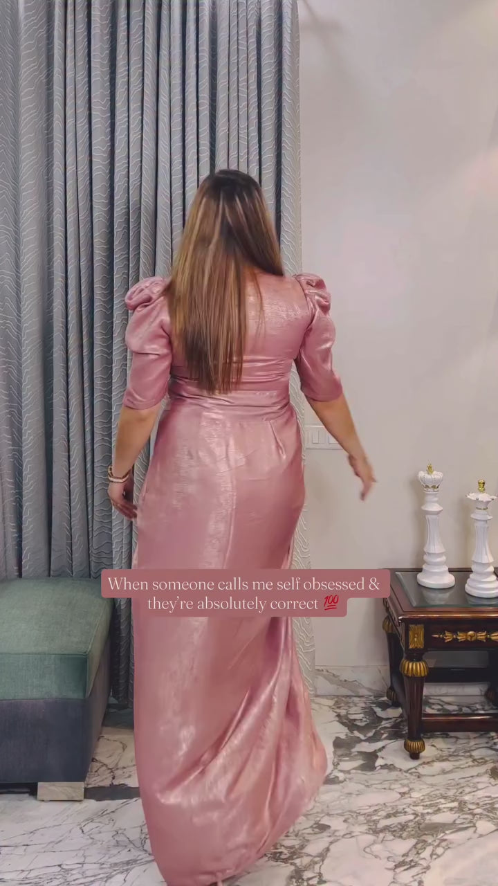 Rose Gold Shimmer Drape