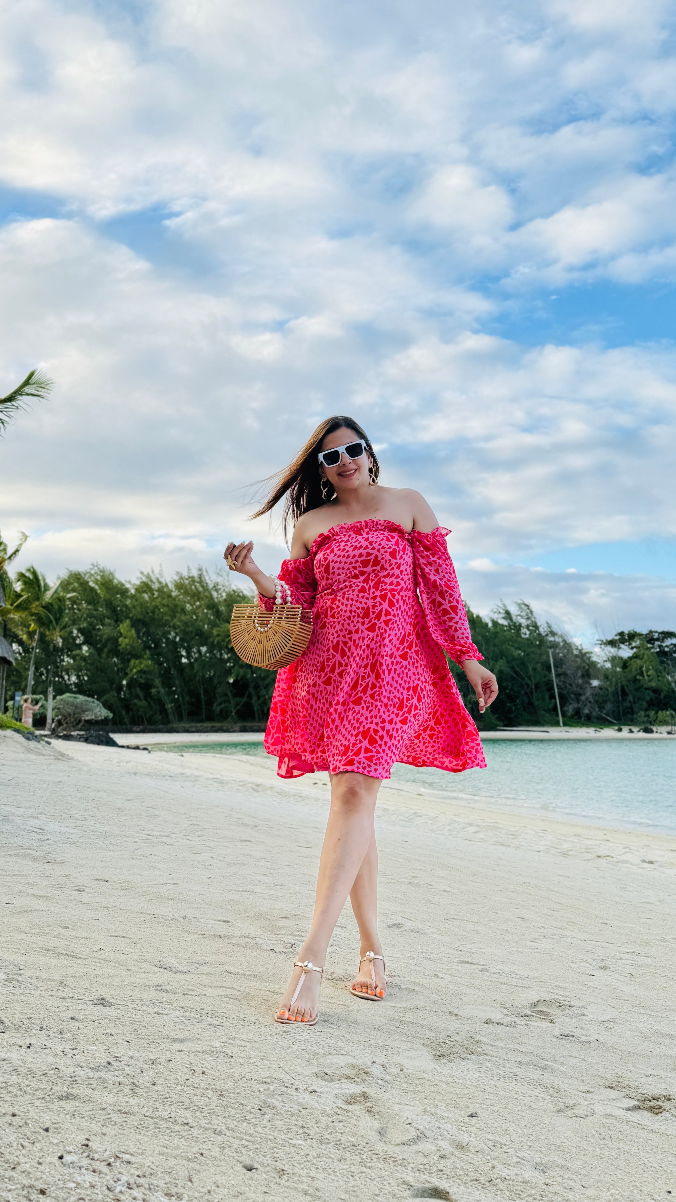 Stolen Hearts off Shoulder Dress