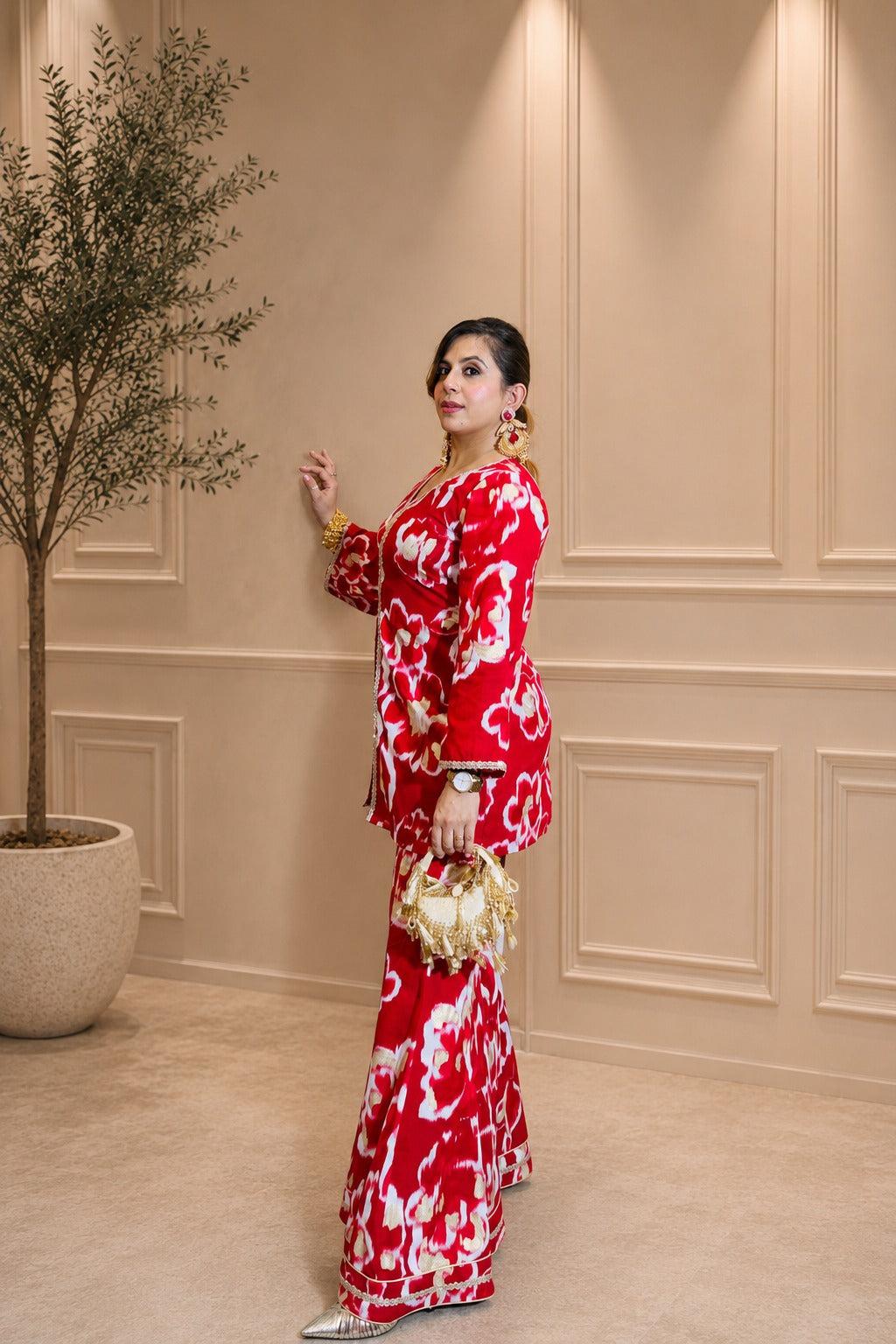 Laal Sakhi Garara Co-Ord