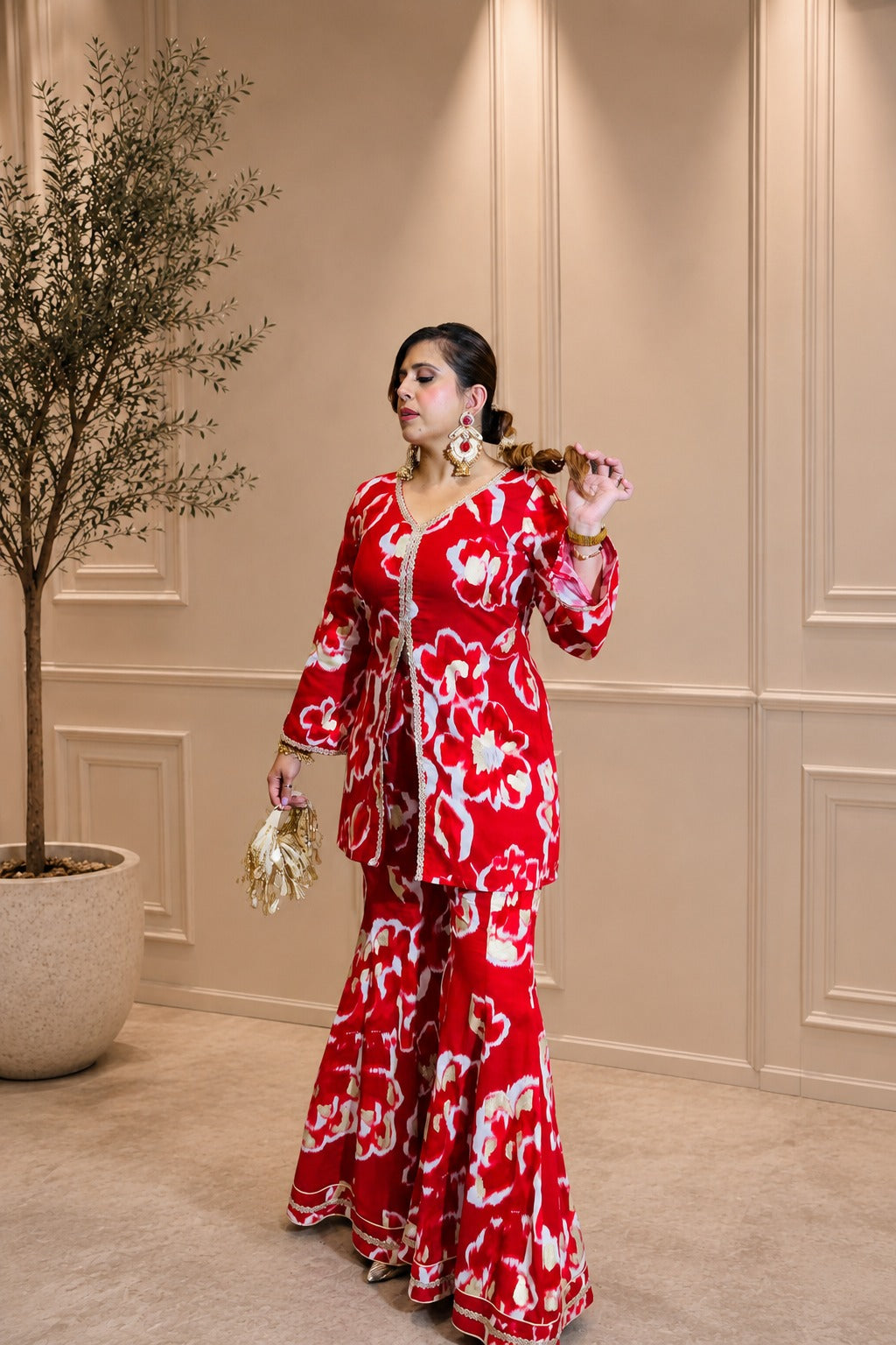 Laal Sakhi Garara Co-Ord