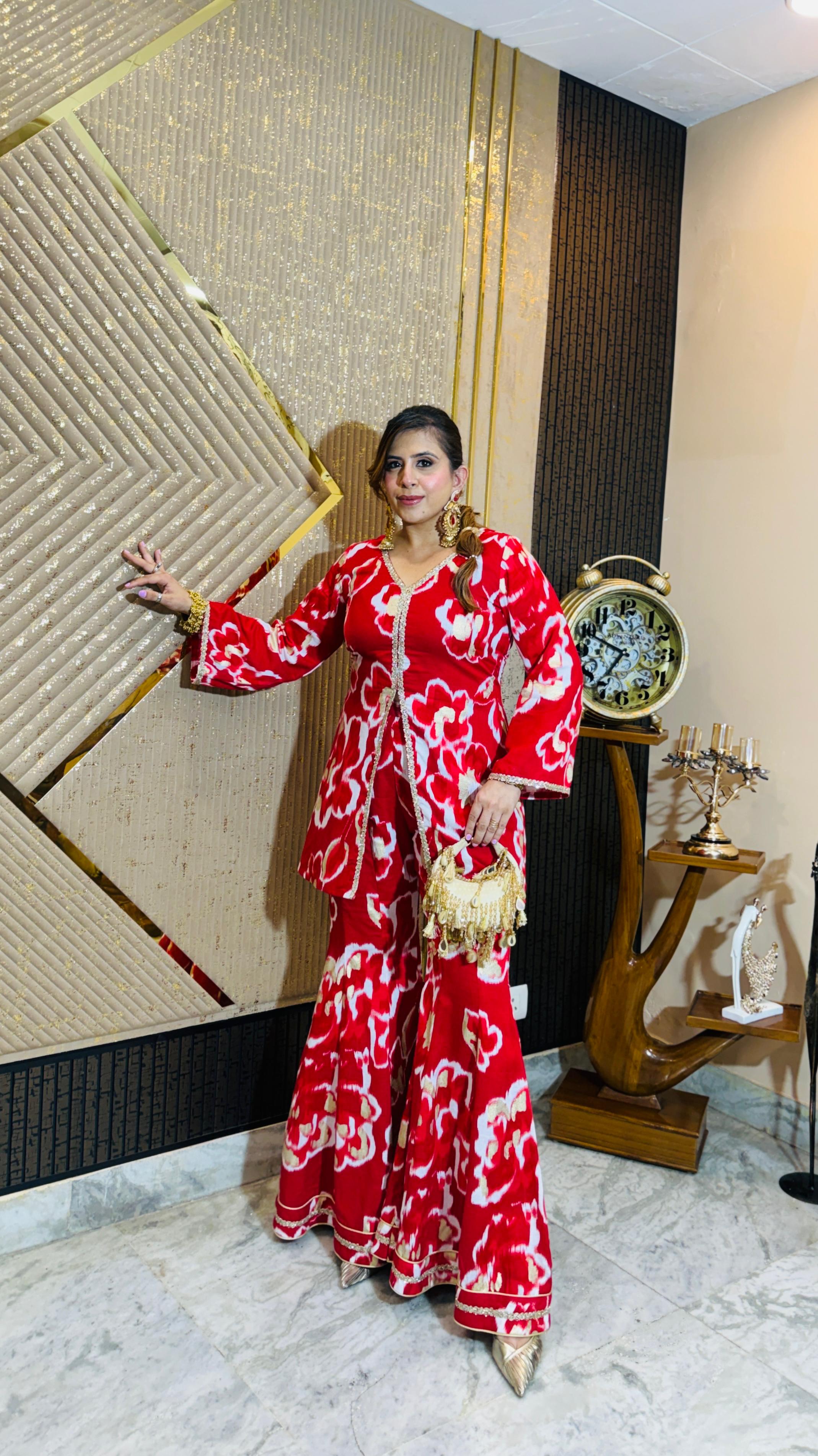 Laal Sakhi Garara Co-Ord