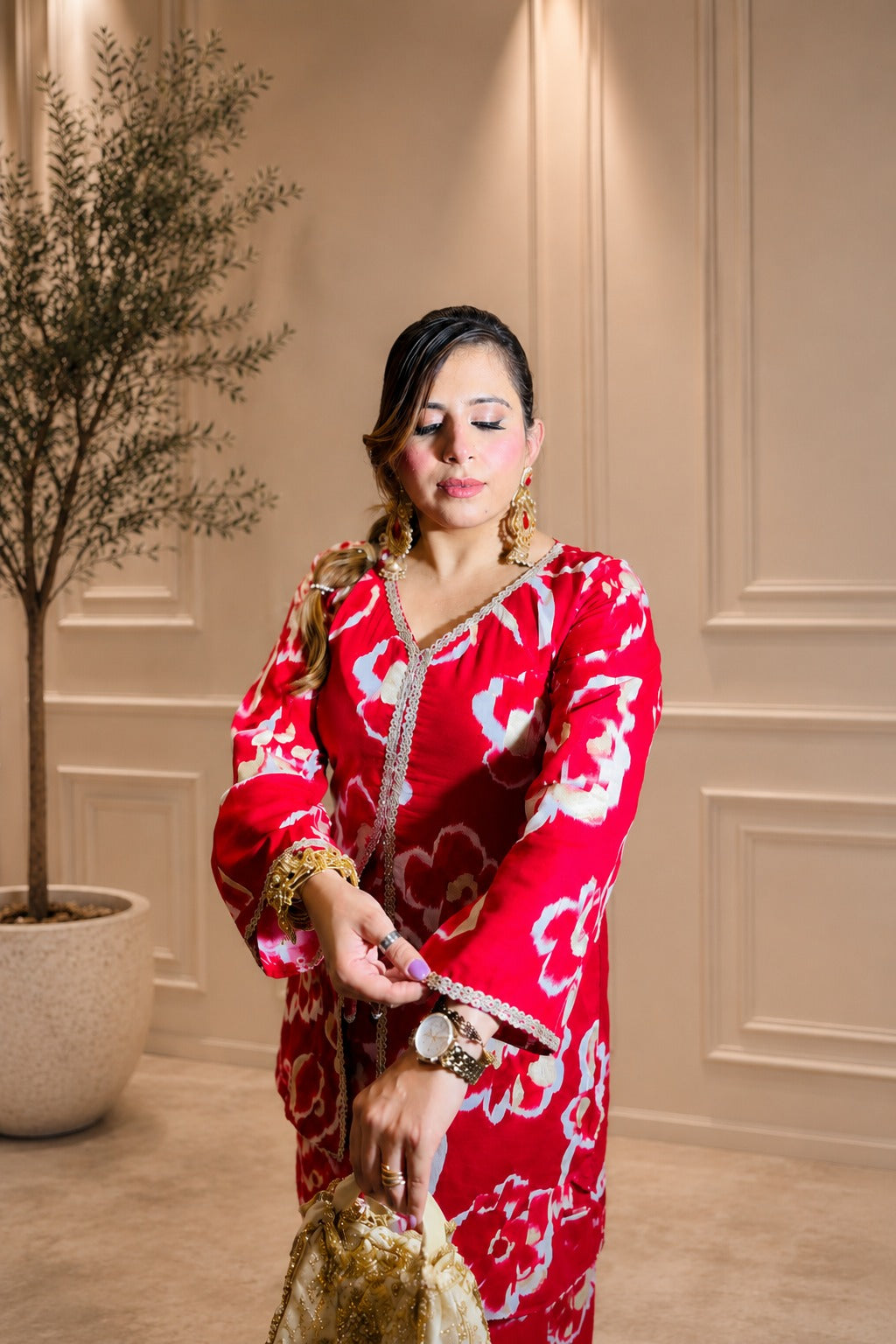 Laal Sakhi Garara Co-Ord