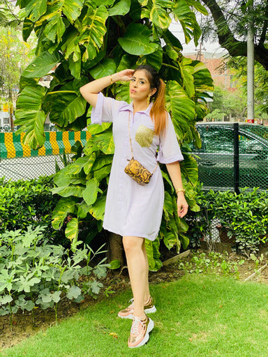 Lilac Sequins Dress
