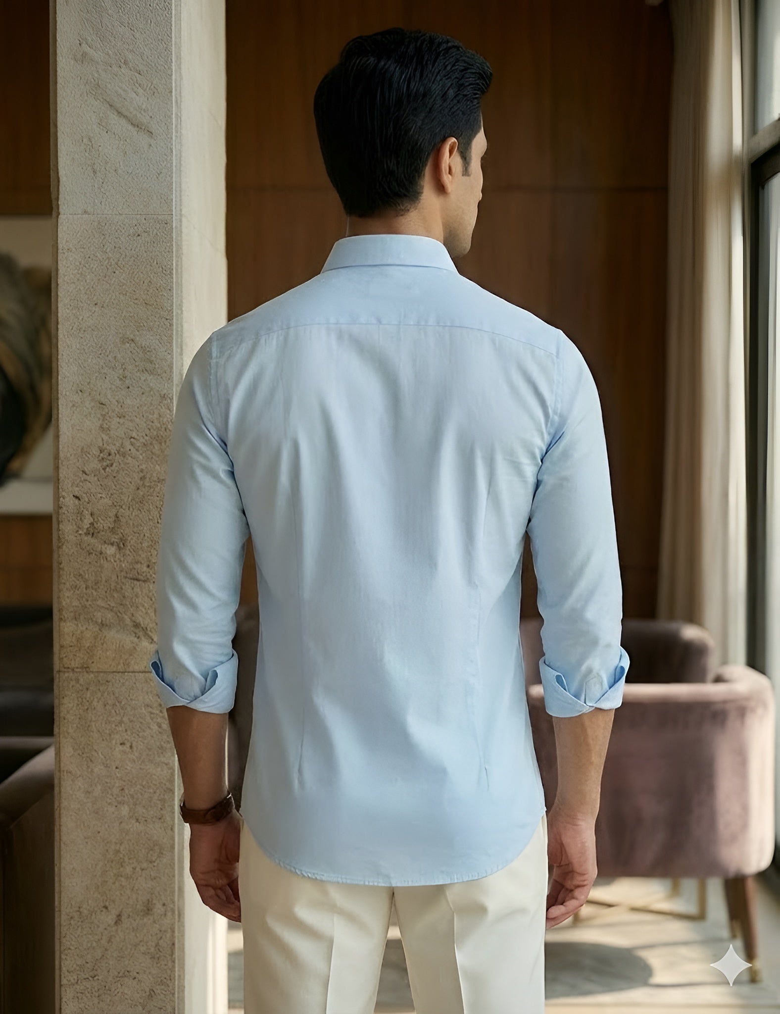 Men’s Pure Cotton Embroidery Party Wear Shirt
