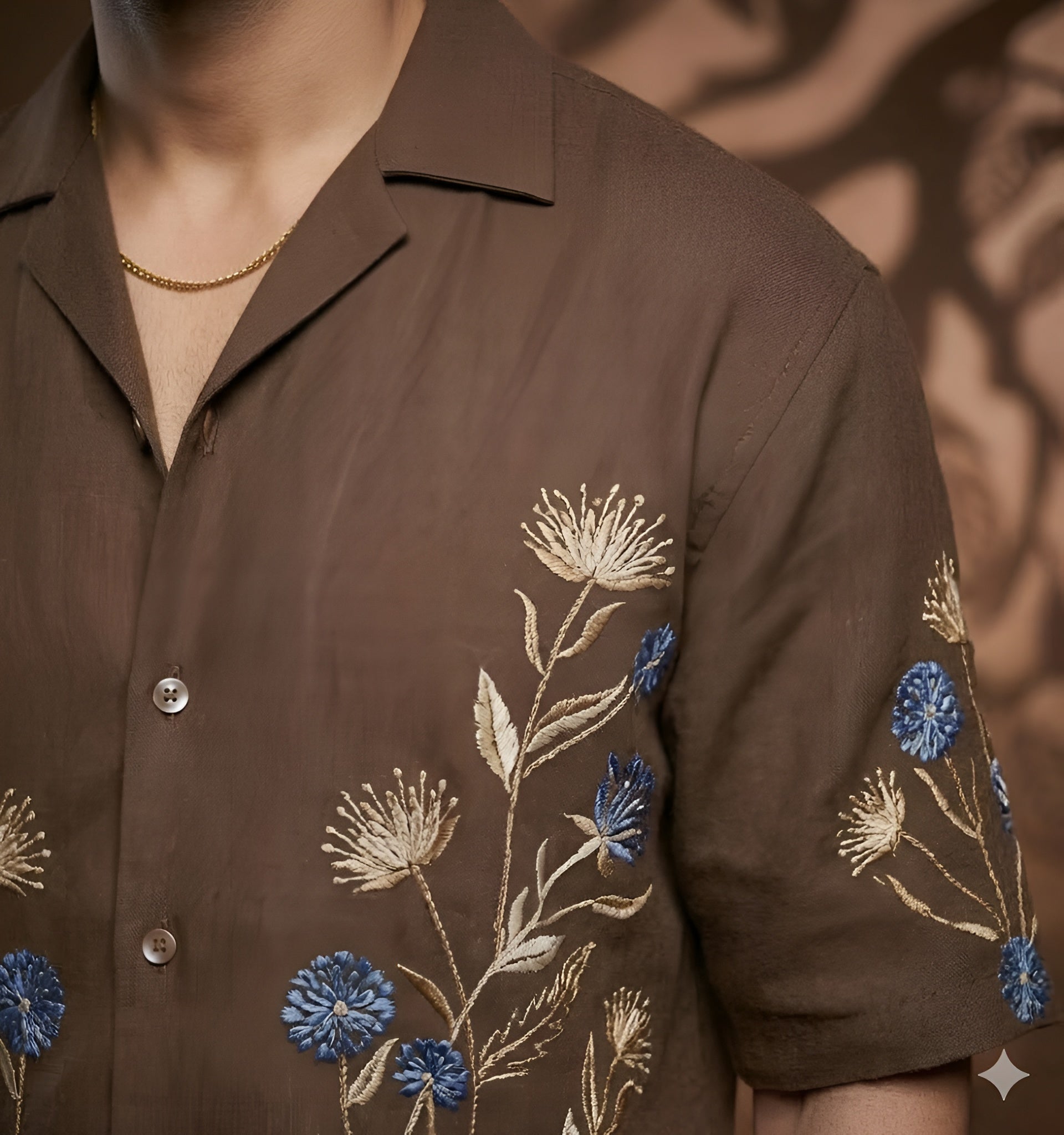 Men’s Brown Crush The  Summer Co-Ord Set | Lakhina Couture - Look 3