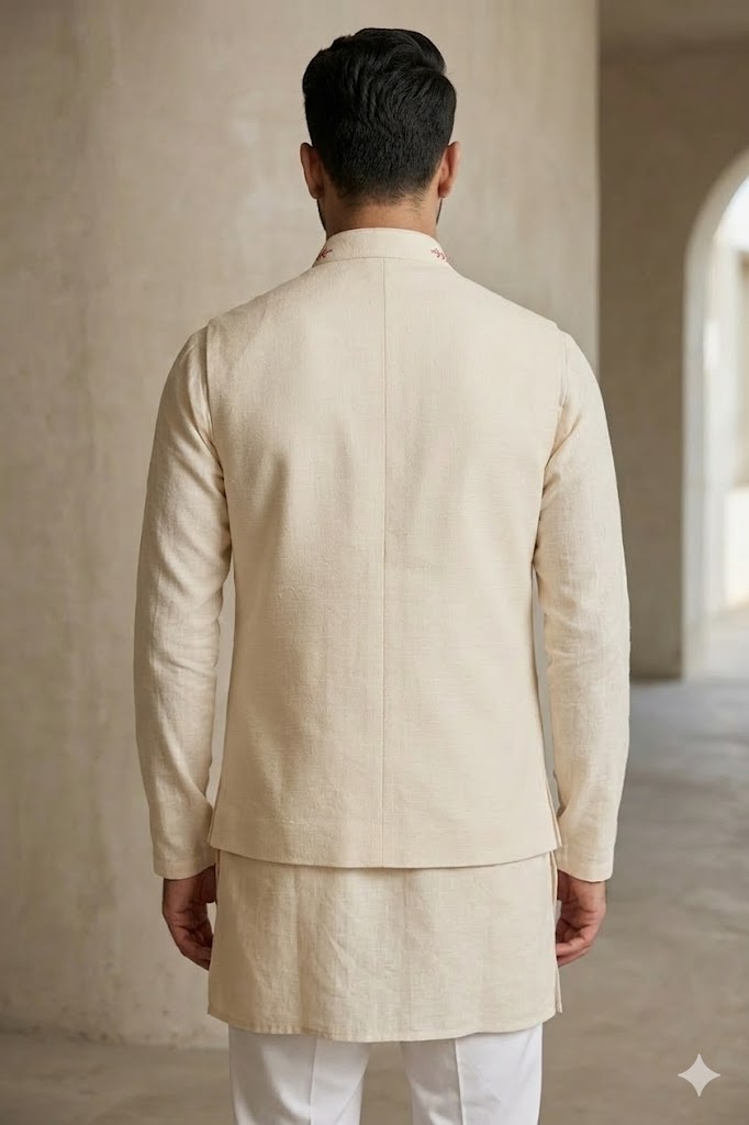 Men’s Dola Silk Embroidered Kurta Set