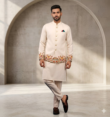Men’s Wedding  Japanese Lycra Kurta Set