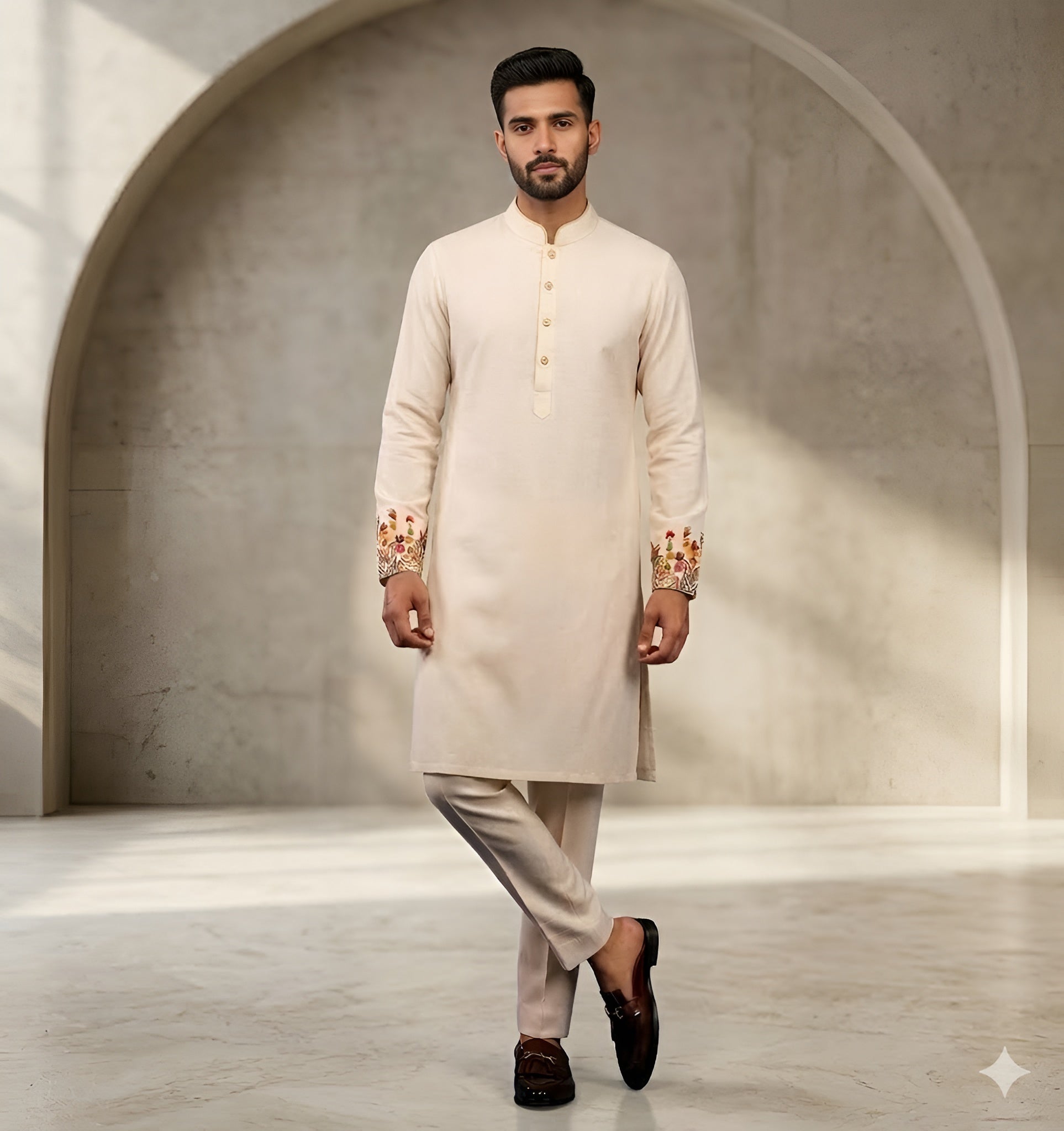 Men’s Wedding  Japanese Lycra Kurta Set