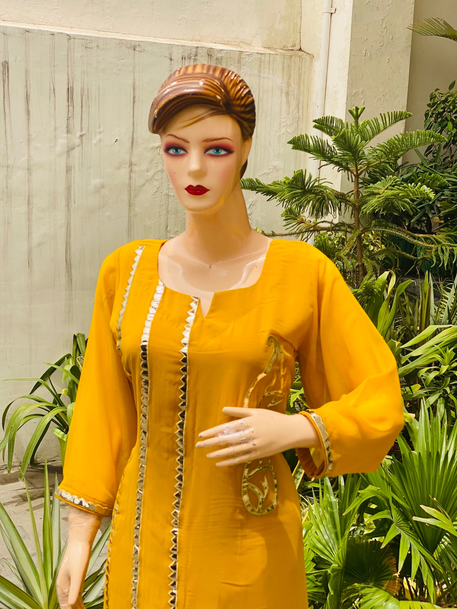 Yellow Georgette Suit
