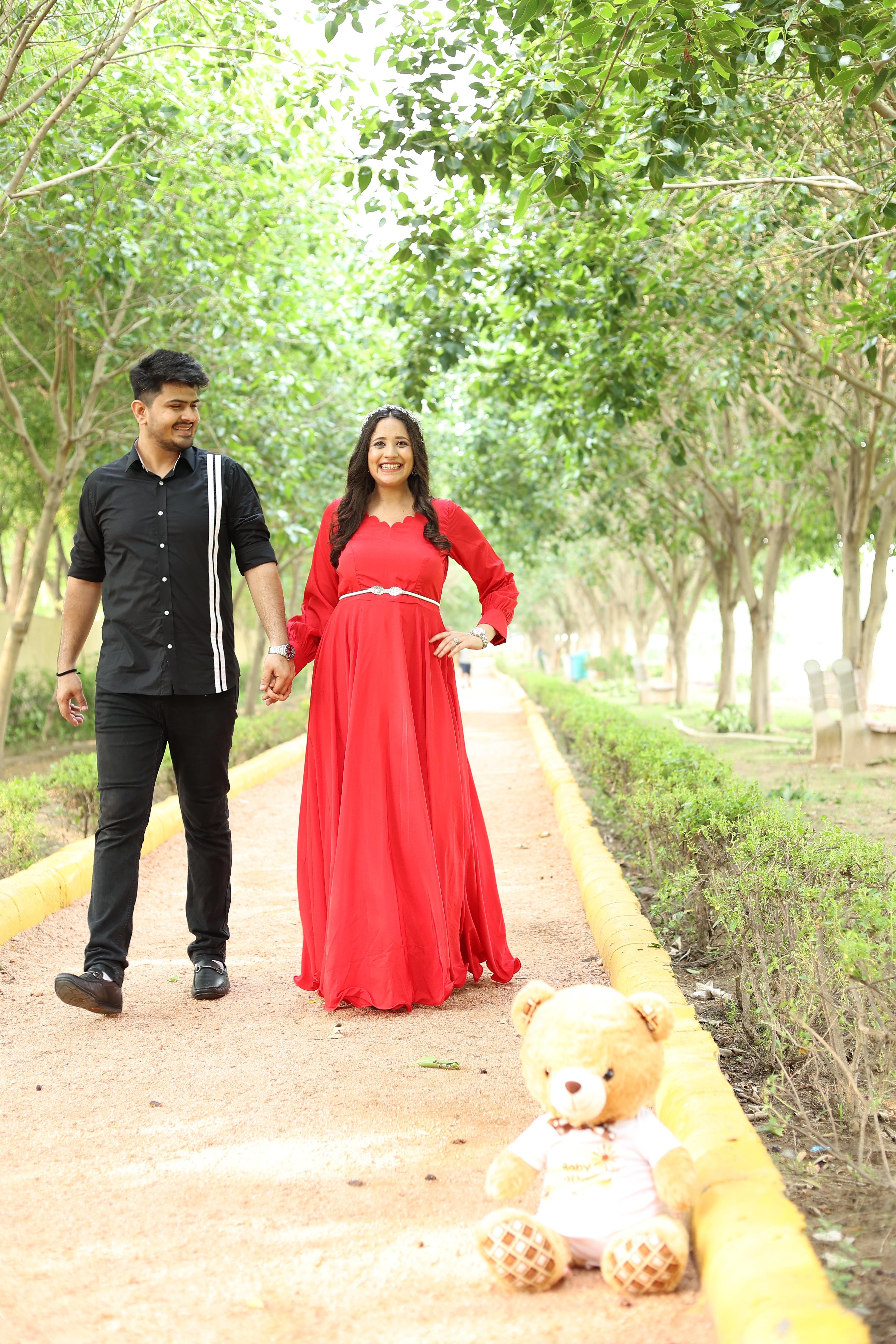 Red Maternity Gown