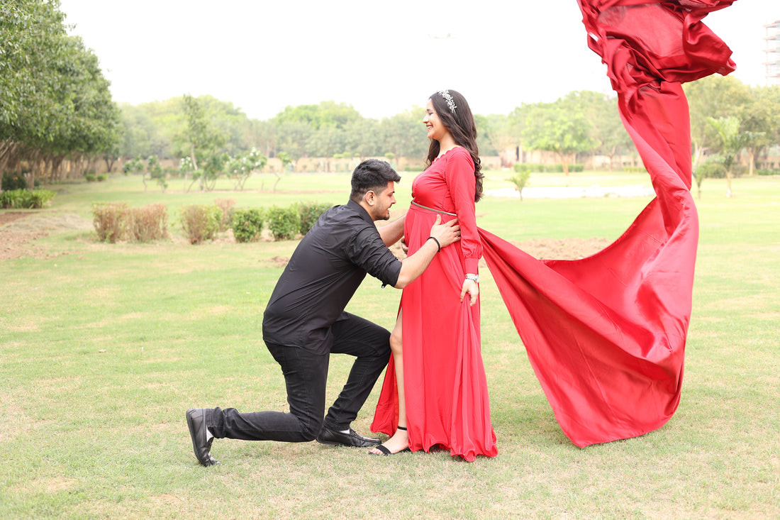 Red Maternity Gown