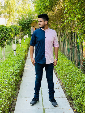 Pink & Blue Shirt