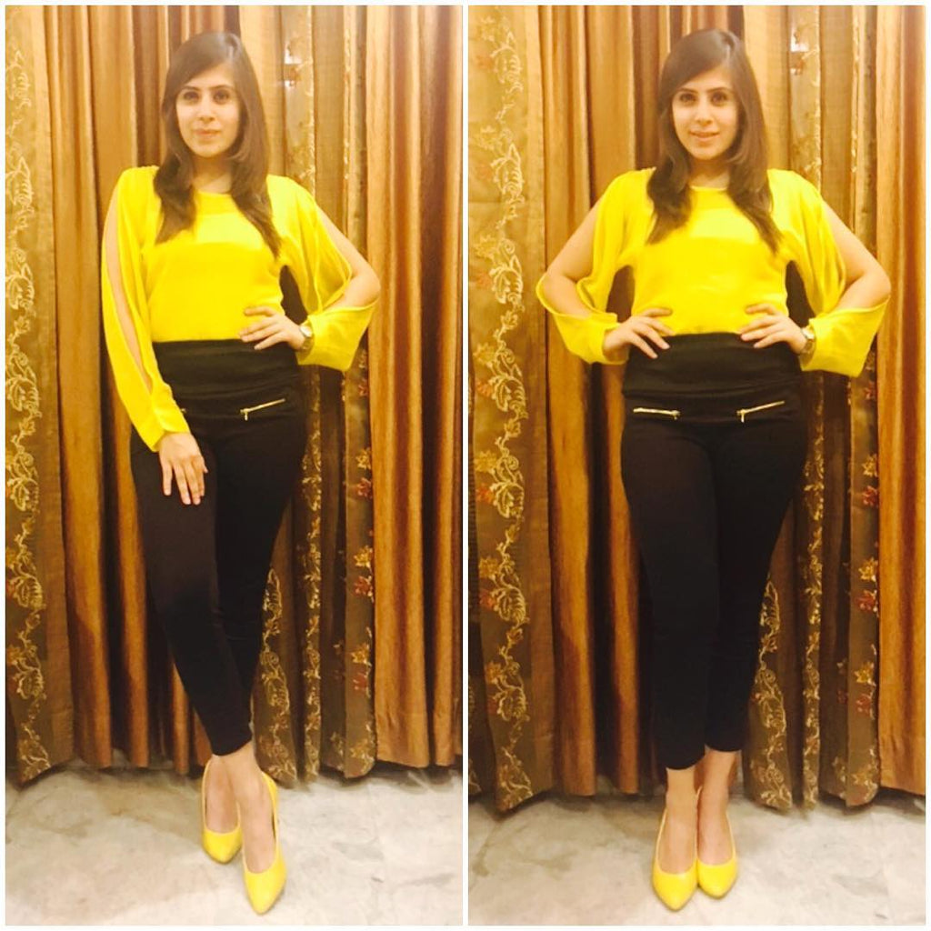 Yellow Georgette Top