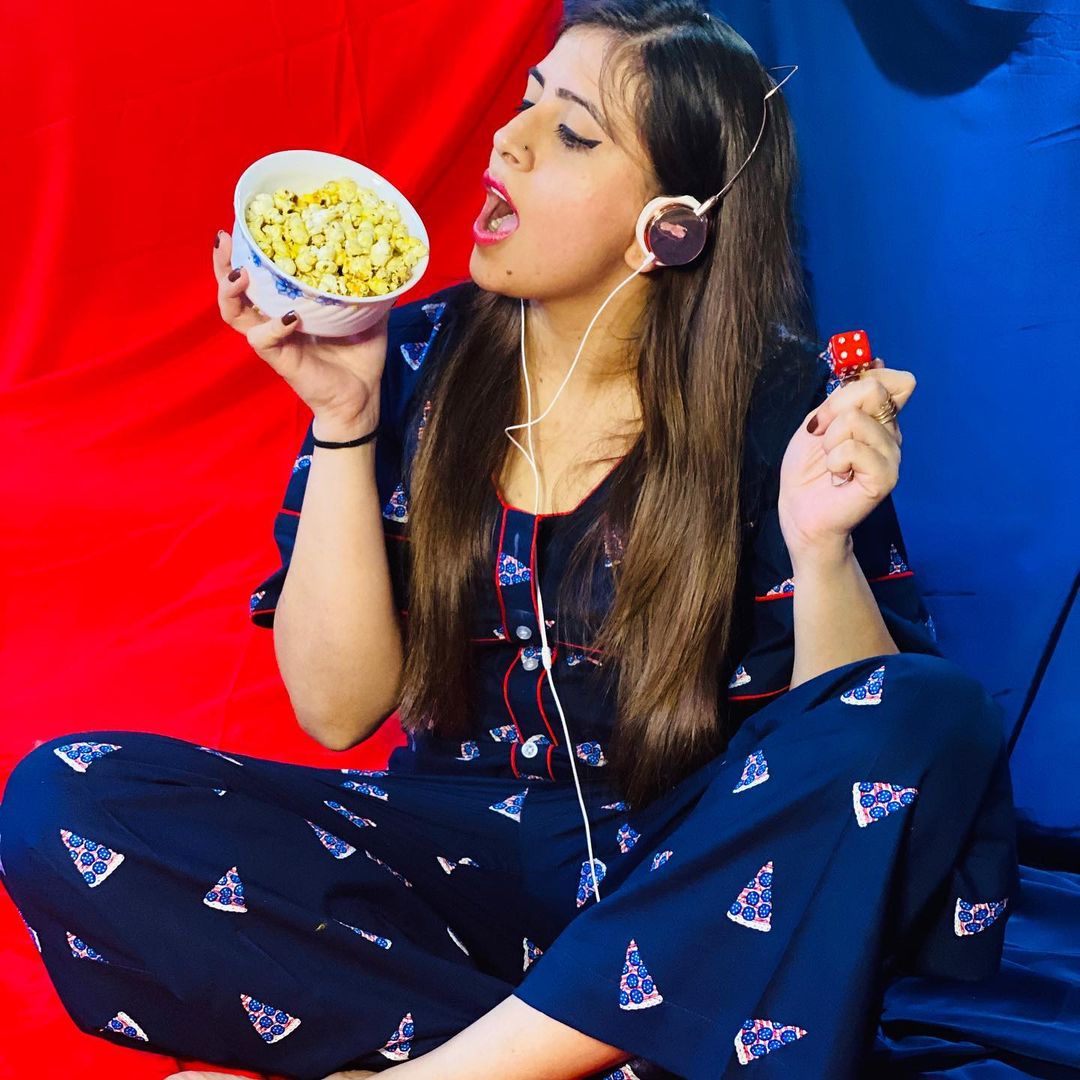 Navy Blue Pizza Night Suit