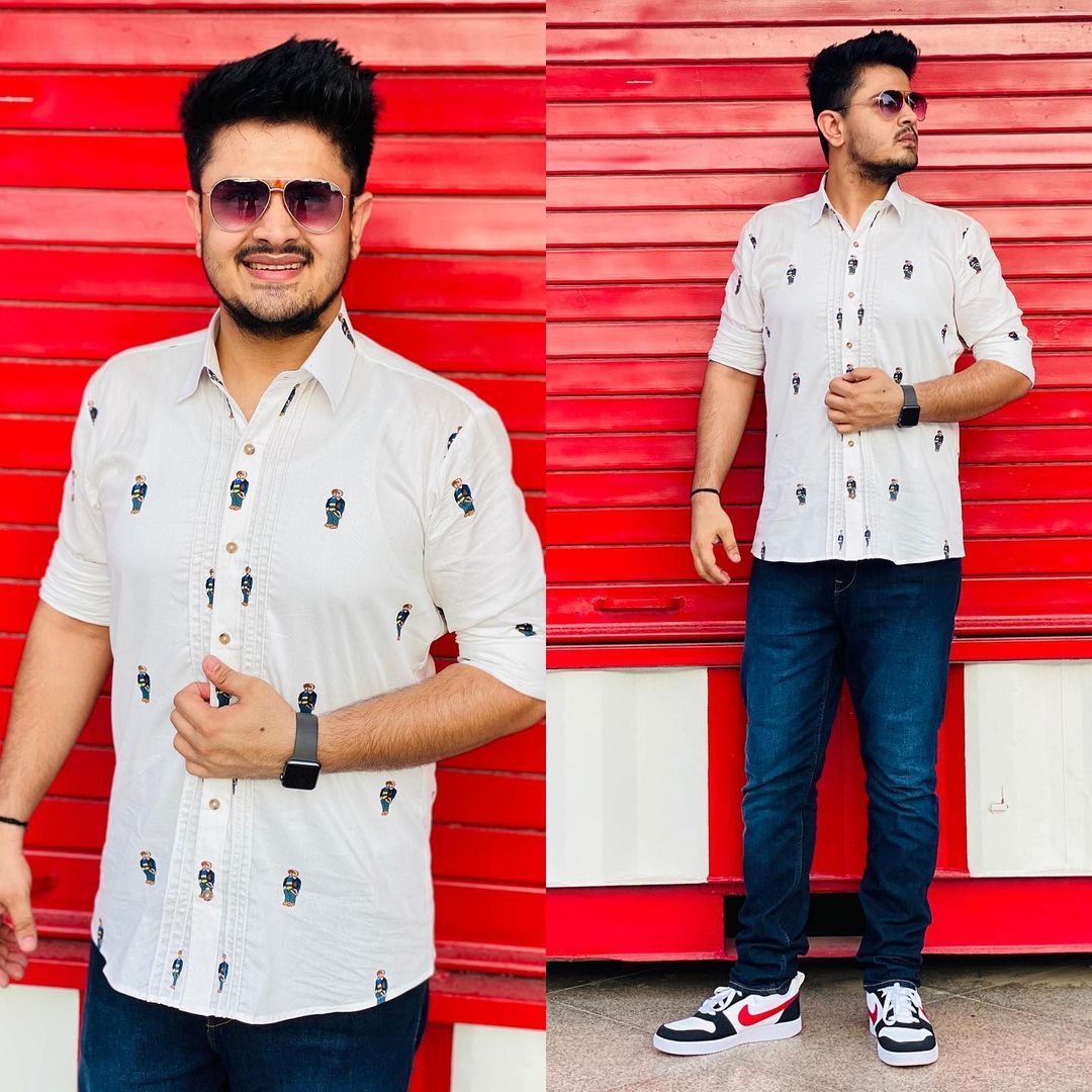 Menswear White Cotton Shirt