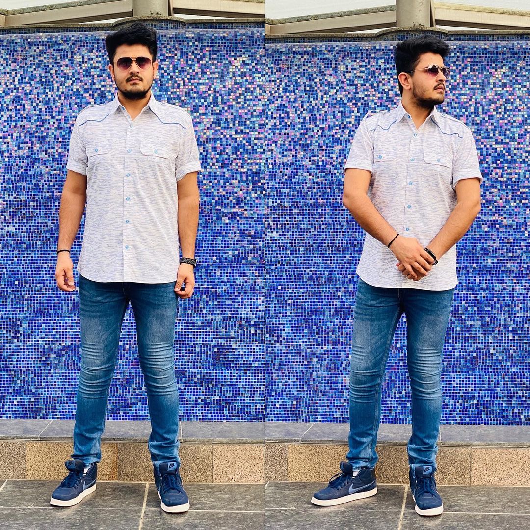 Menswear Grey Scribbled Shirt