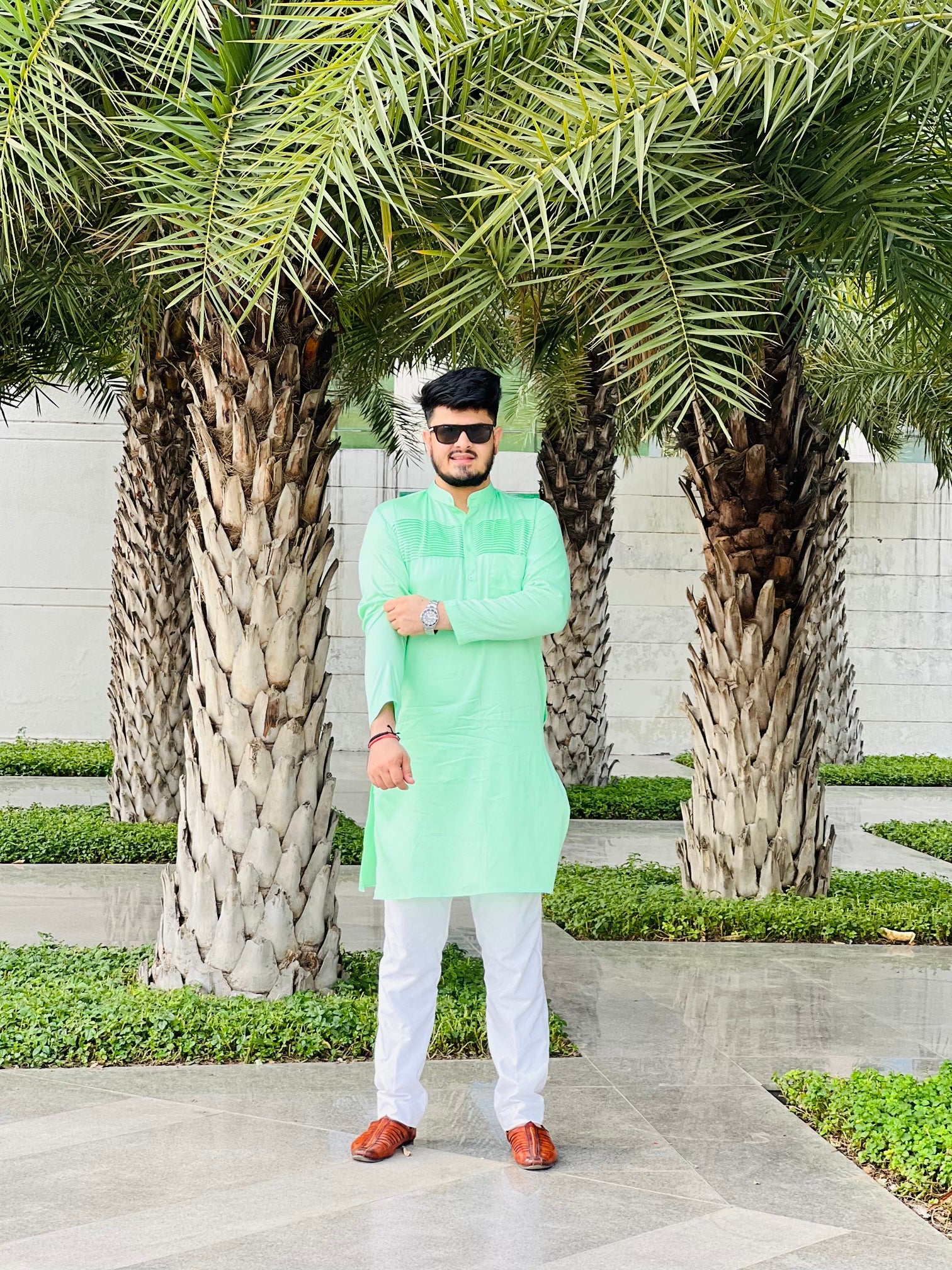 Menswear Mint Green Kurta Set