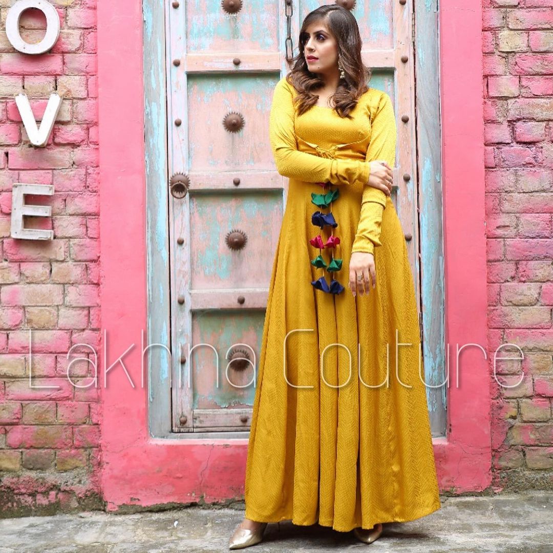 Mustard Kali Anarkali