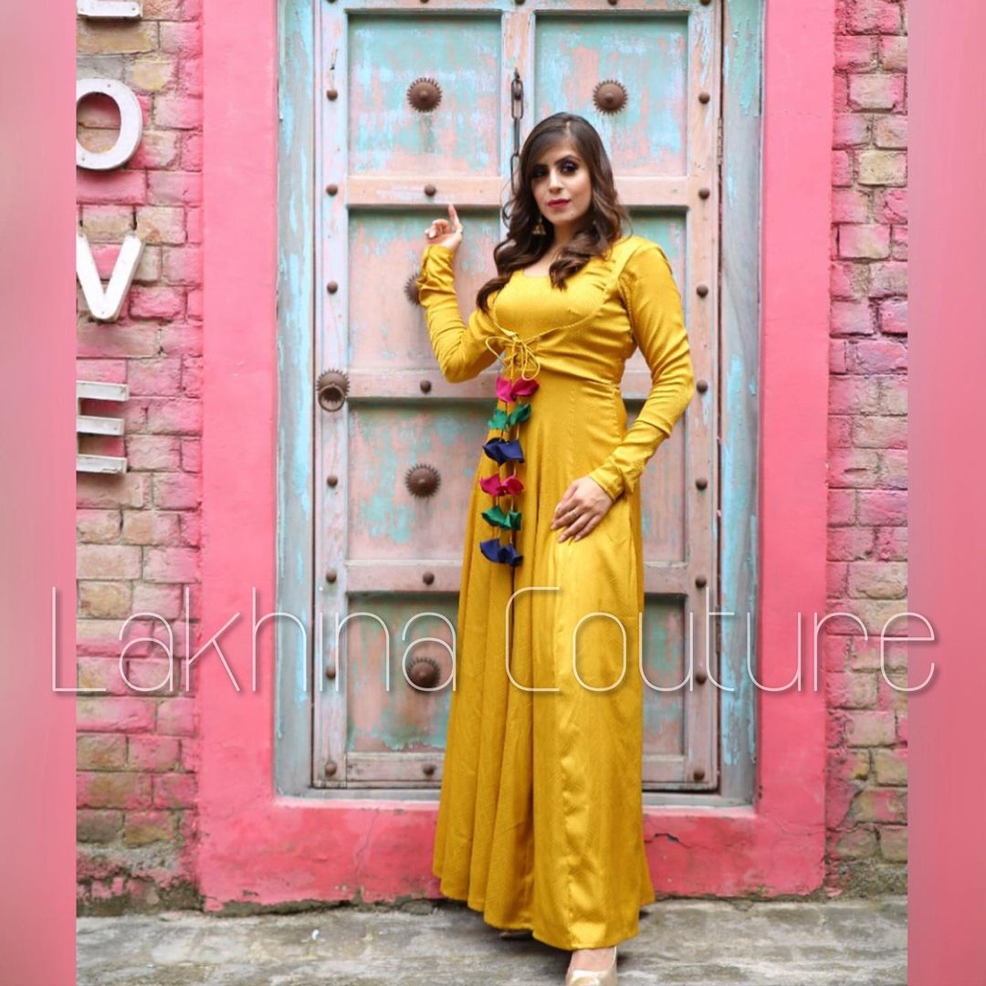 Mustard Kali Anarkali