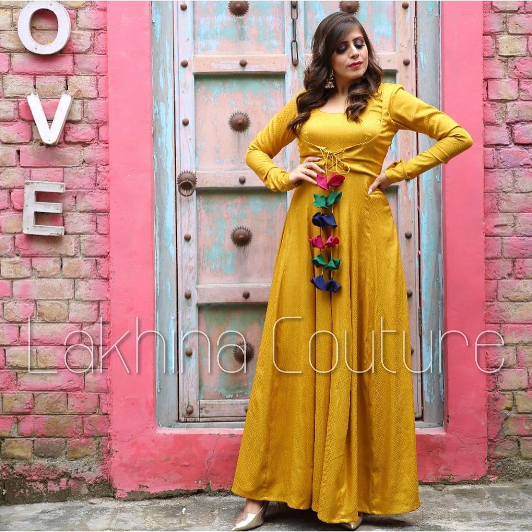 Mustard Kali Anarkali