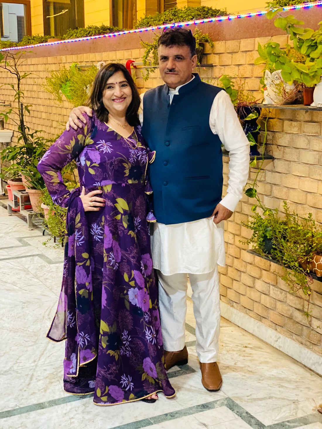 Navy Blue Linen Waistcoat