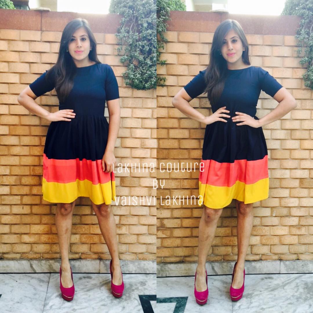 Trio Colour Dress