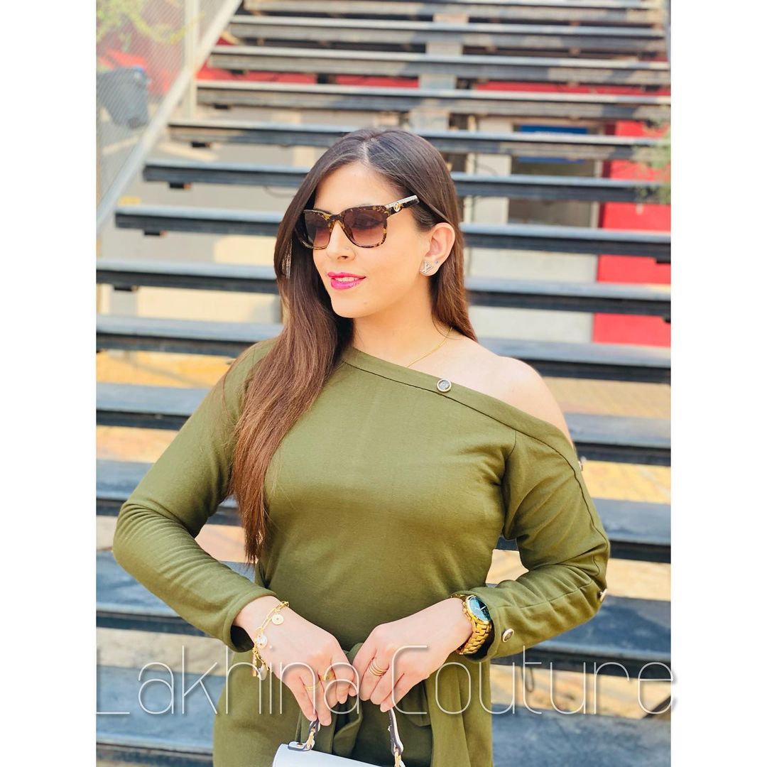 Olive Solid Dress