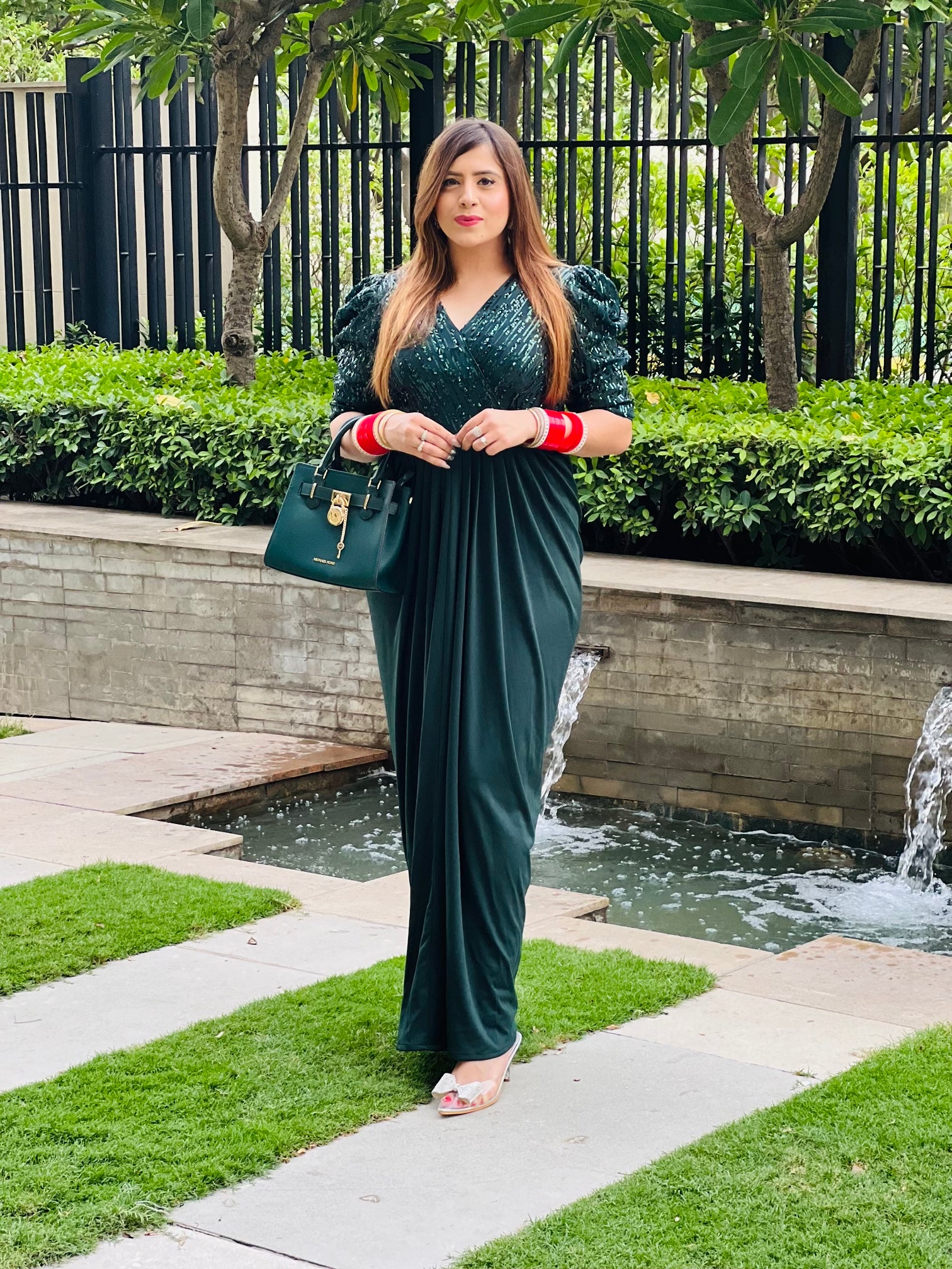 Forest Green Sequin Drape