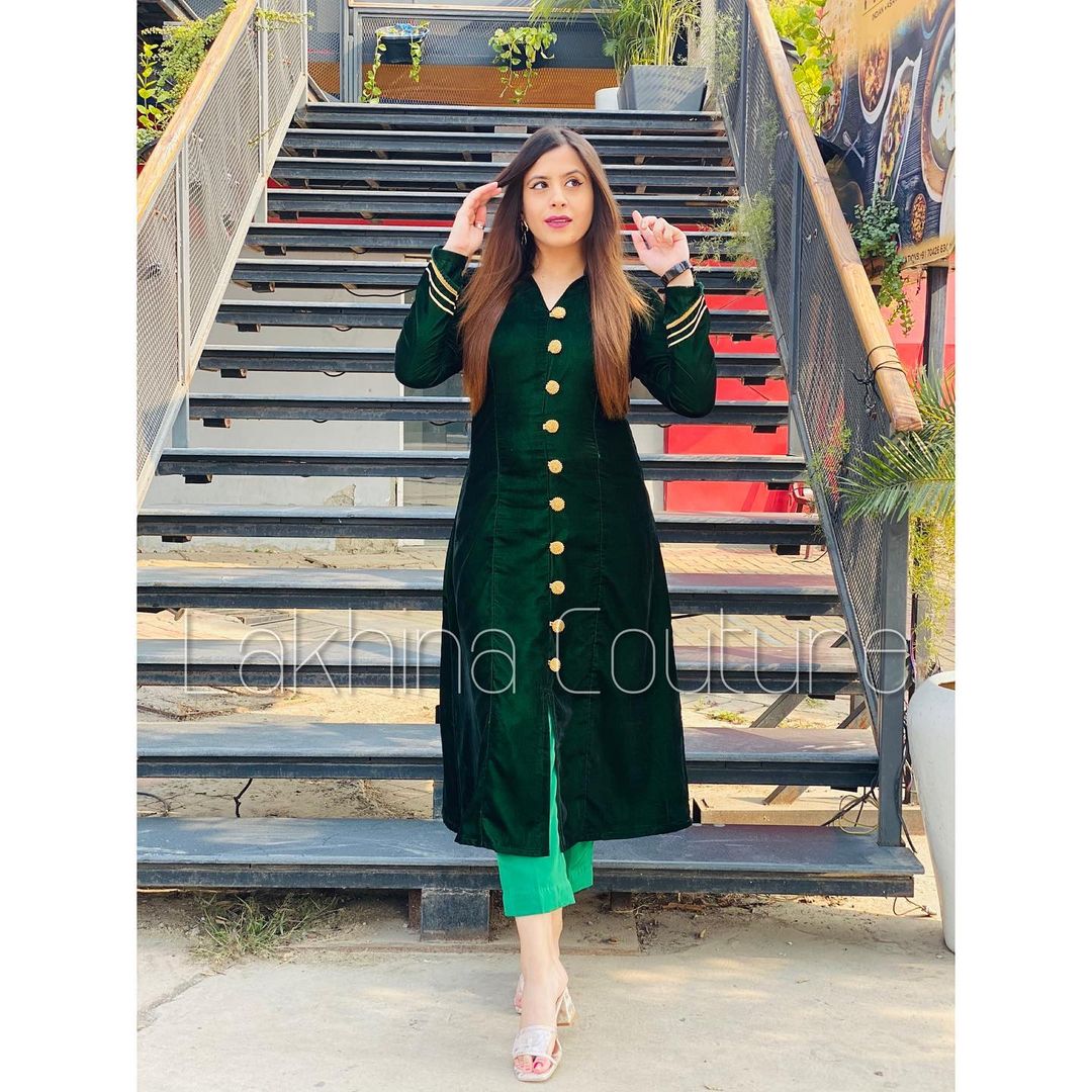 Bottle Green Kurti