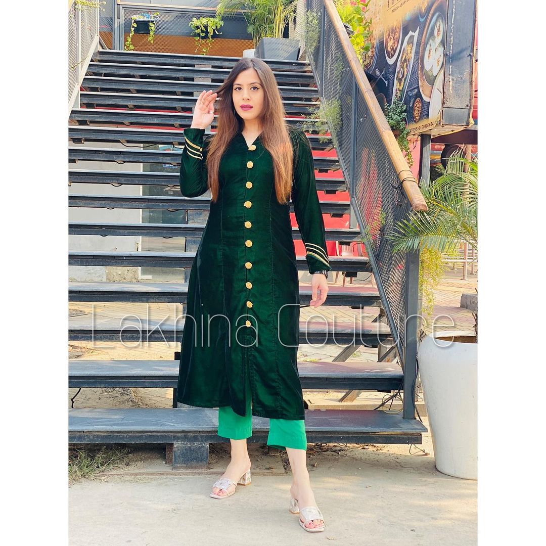 Bottle Green Kurti