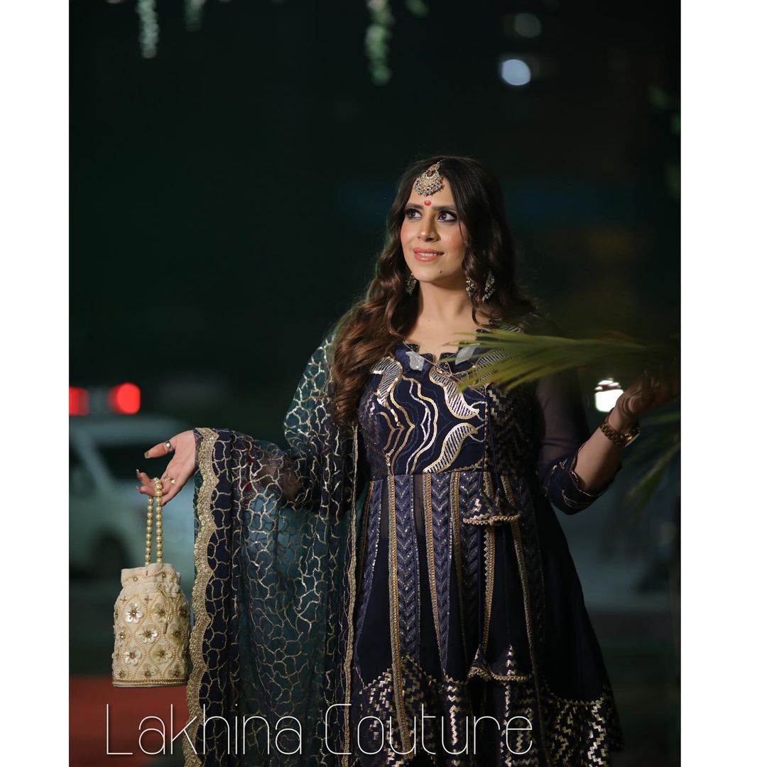 Navy Blue Garara Suit