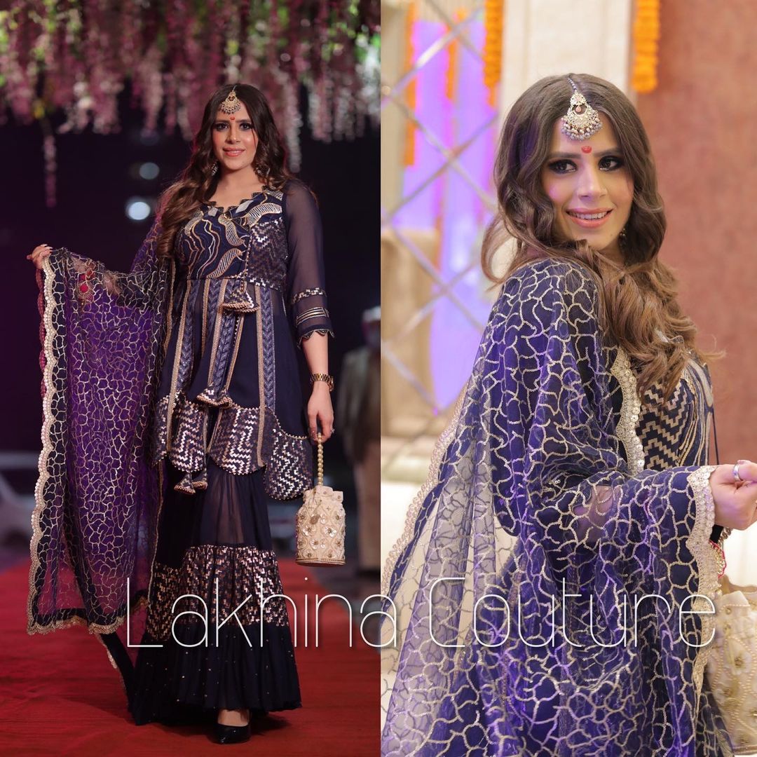 Navy Blue Garara Suit