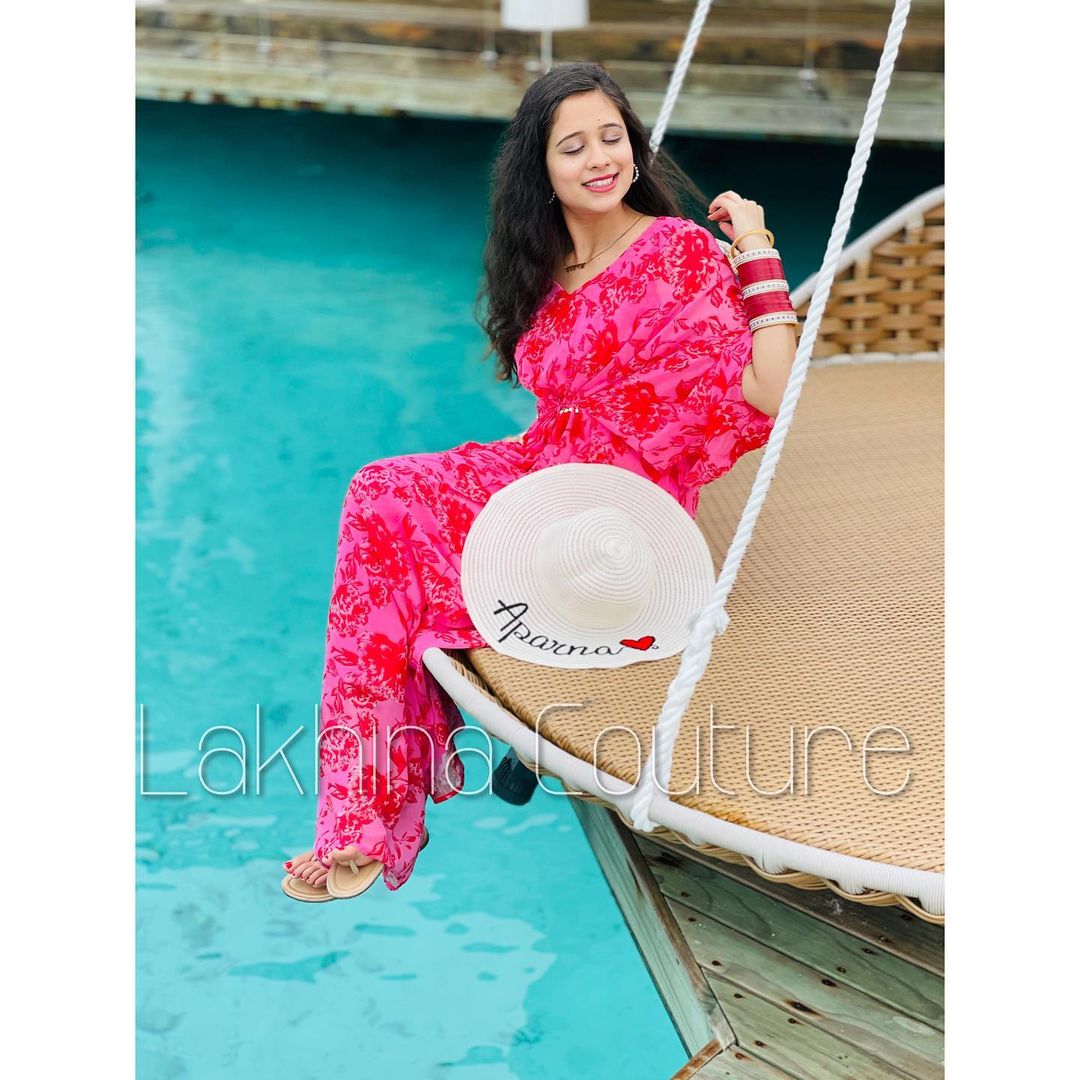 Pink Butterfly Kaftaan