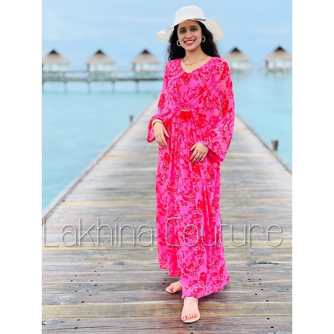 Pink Butterfly Kaftaan