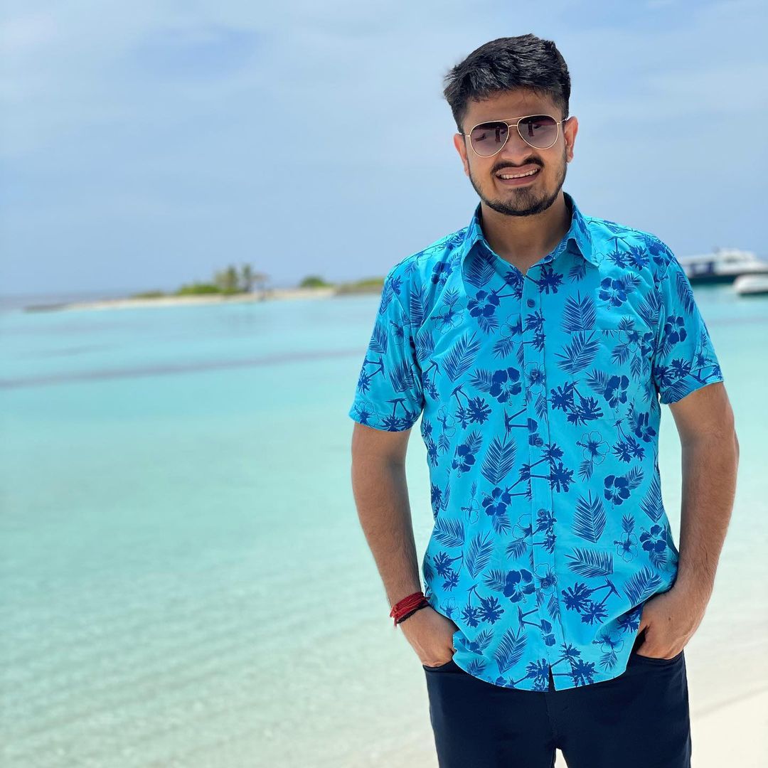 Menswear Turquoise Cotton Shirt