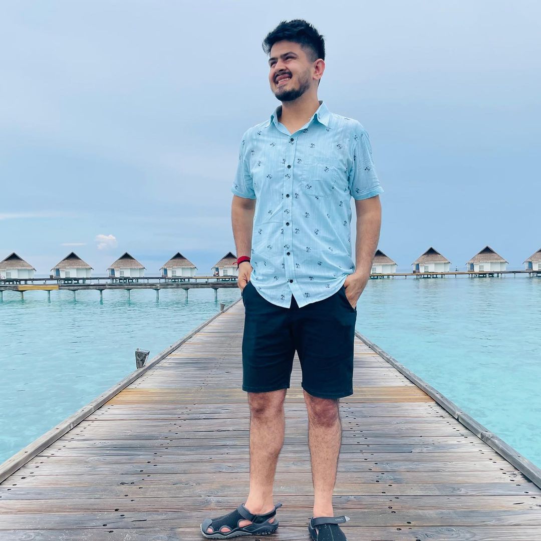 Menswear Sky Blue Palm Shirt